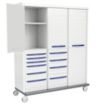 Antimicrobial Mobile Medical Shelf Cabinets with Drawers