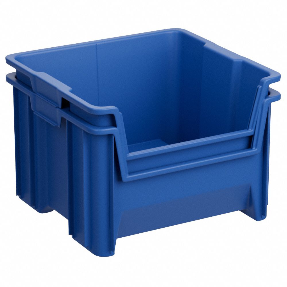 Large Stackable Box - Portable - Dividers for Organizers Storage Container  for Containers Blue 