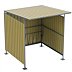 3-Wall Open-Front Unassembled Bicycle Storage Shelters