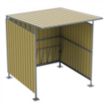 3-Wall Open-Front Unassembled Bicycle Storage Shelters