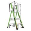 Rolling Safety-Cage Podium Stepladders