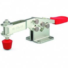 Toggle Clamp: Std Horizontal  Handle, Flange Base Mounting, 200 lbf Holding Capacity - Max