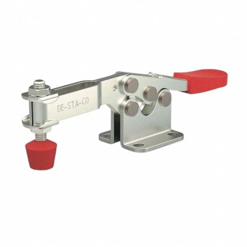 Toggle Clamp: Std Horizontal  Handle, Flange Base Mounting, 200 lbf Holding Capacity - Max