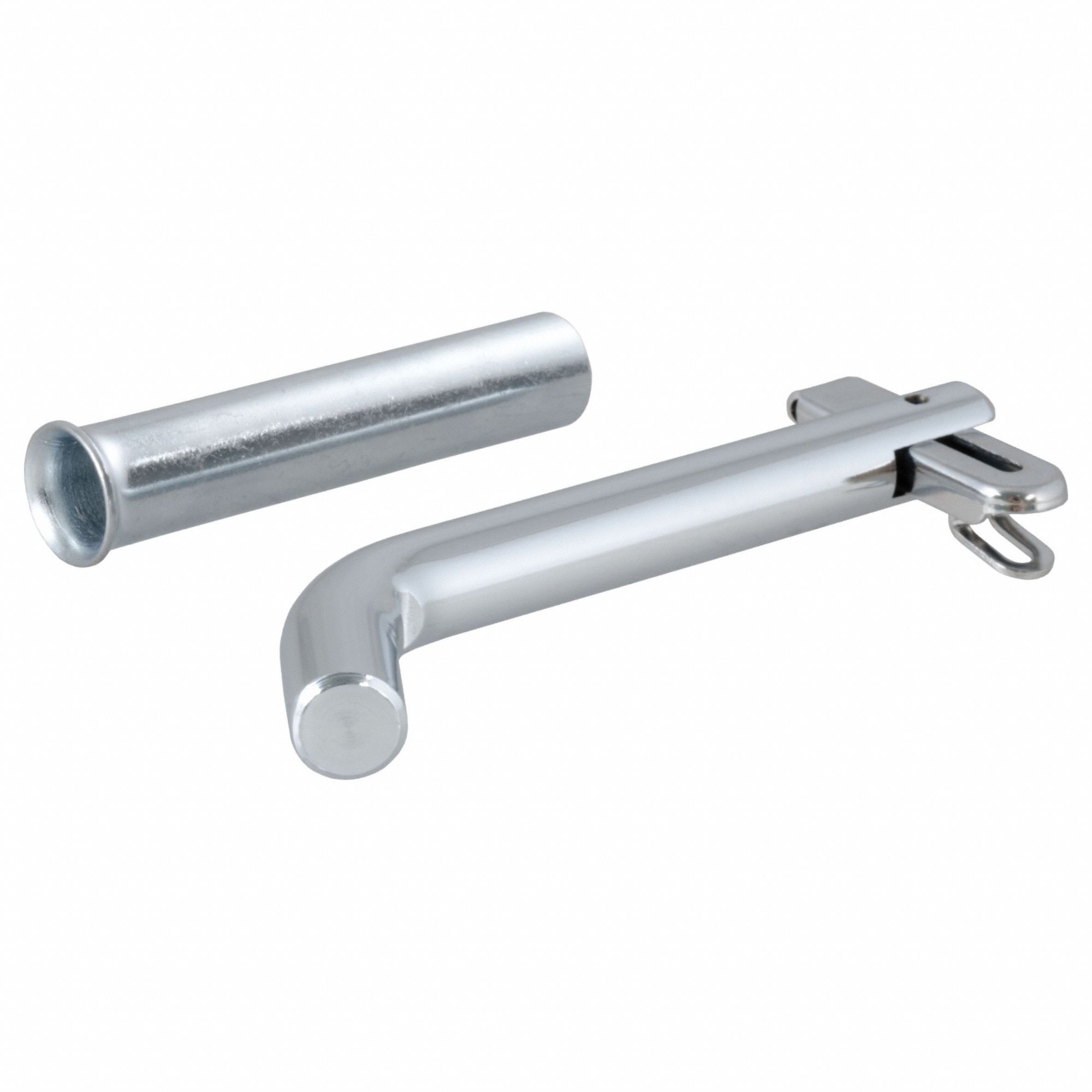 Trailer Hitch Pin: 2 in_1 1/4 in Compatible Hitch Size, 1/2 in Pin Dia, I/II/III/IV, Steel