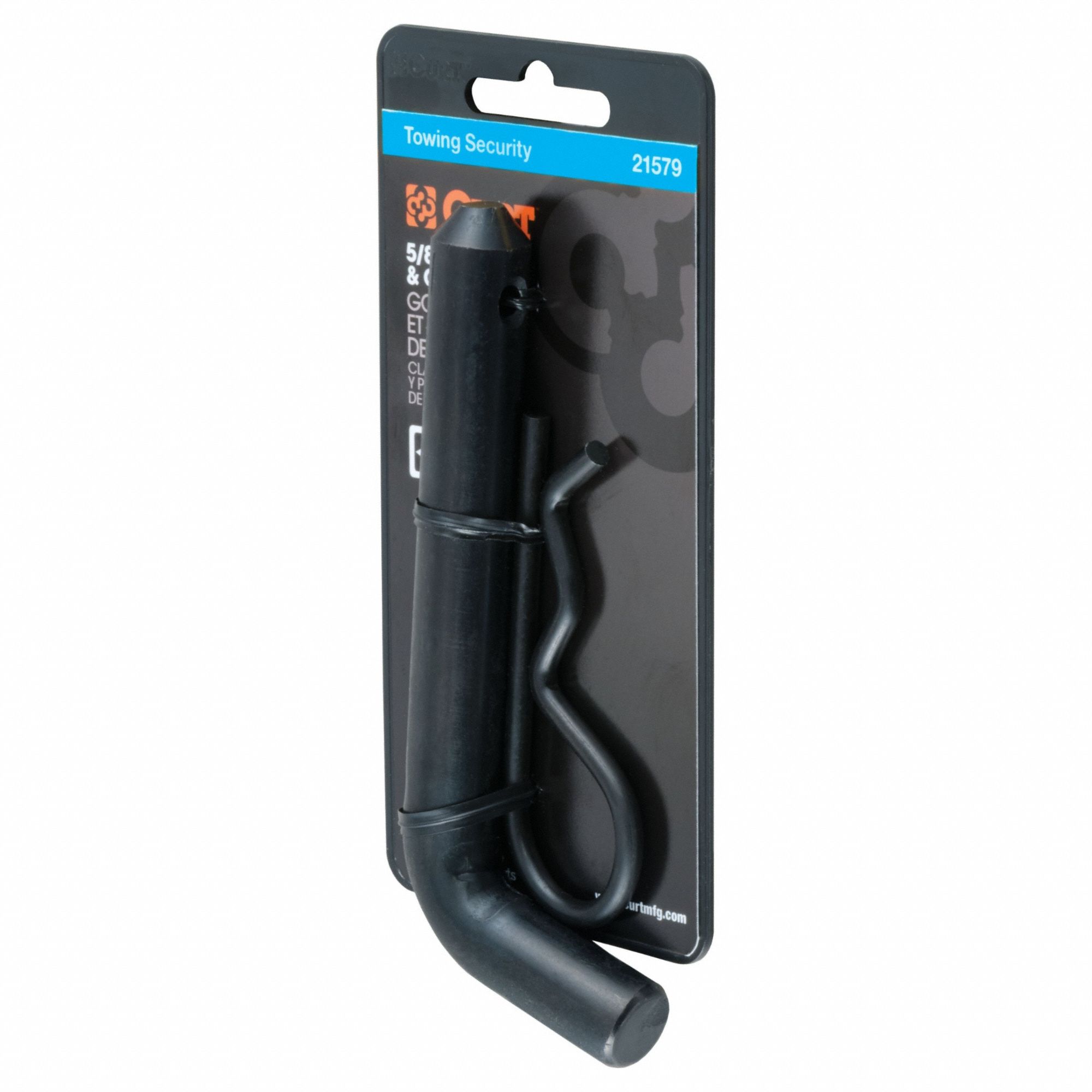 Trailer Hitch Pin: 2 in Compatible Hitch Size, 5/8 in Pin Dia, III/IV/V, 5 7/8 in Overall Lg