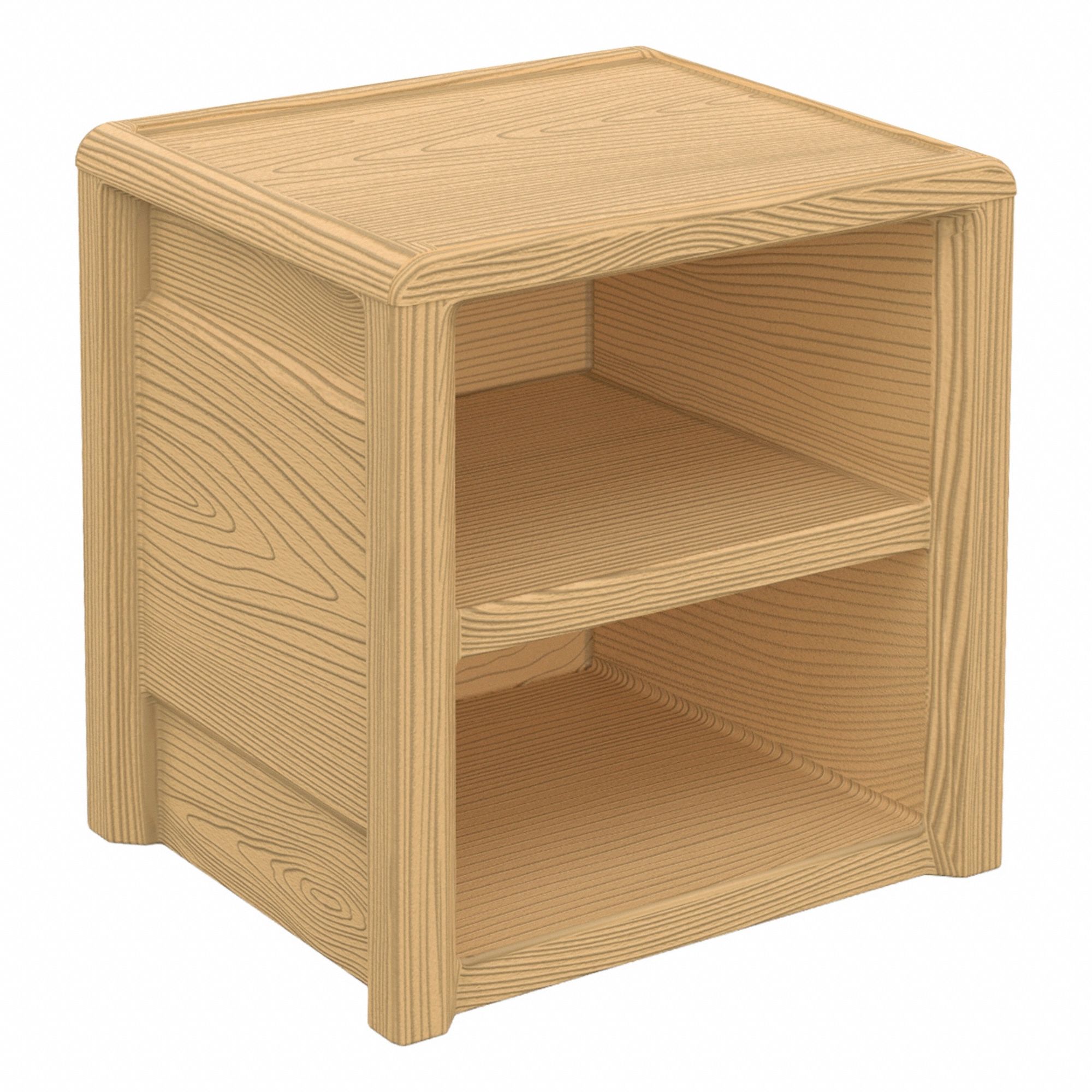 Nightstand: Natural Oak, 22 in Overall Ht, 21 1/2 in Overall Wd, 17 1/2 in Overall Dp, ISO