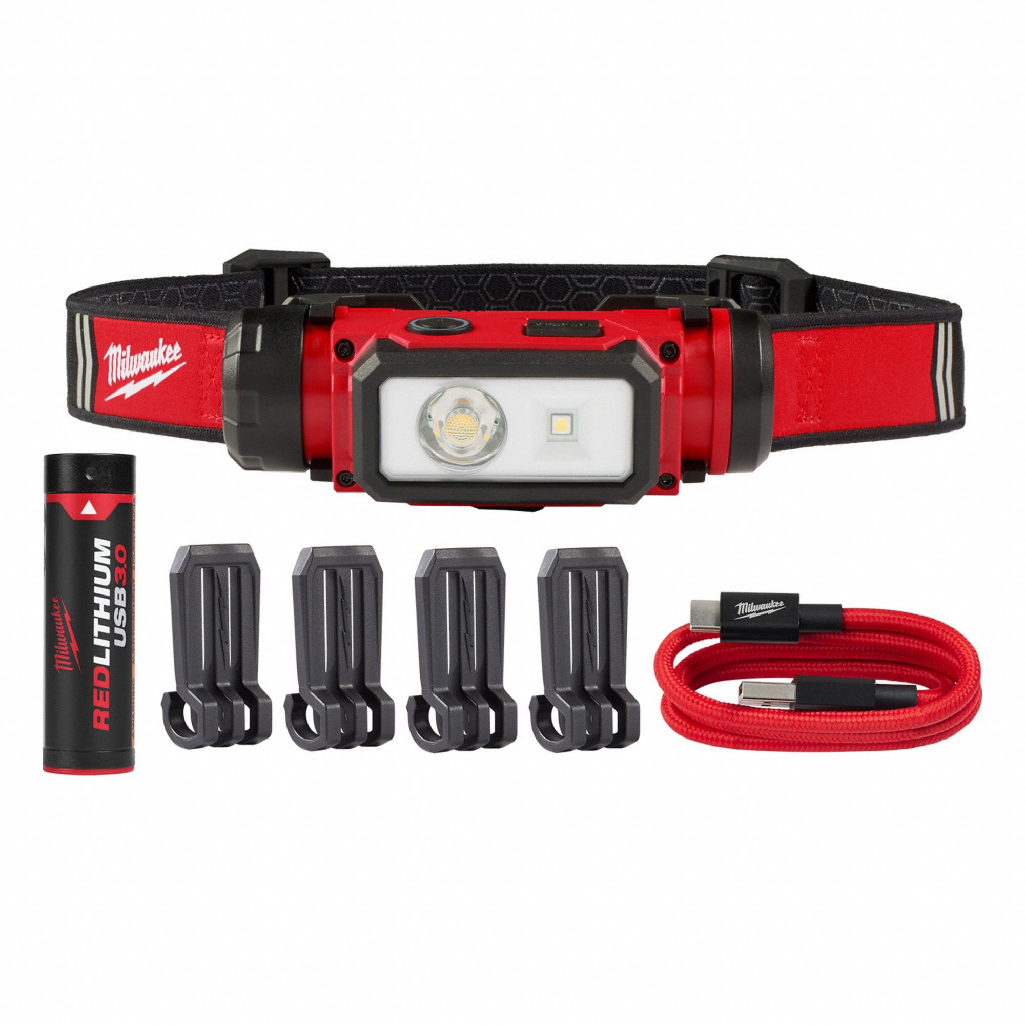 MILWAUKEE 600 lm Proprietary Hard Hat Headlamp - 801WF2|2163-21