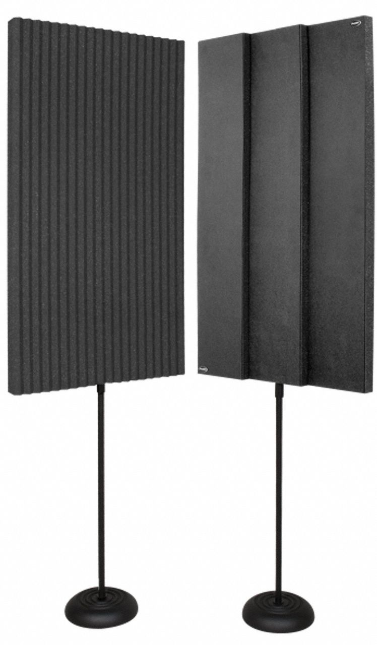 Acoustic Panel: 0.95 NRC, Black/Gray, 4 ft Overall Lg, 24 in Overall Wd, 3 in Thick