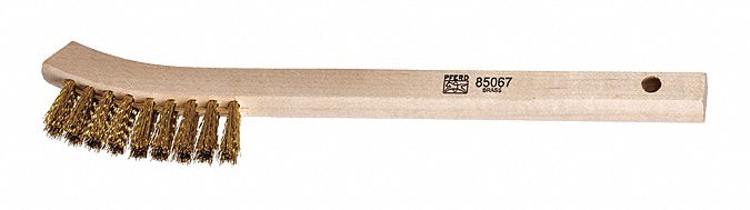 Small Scrtch Brush Brass Wire Wood 2 x9 