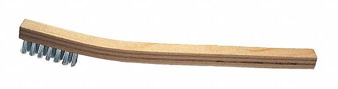 ToothBrush, SS Wire, Wood Handle, 3"x7"