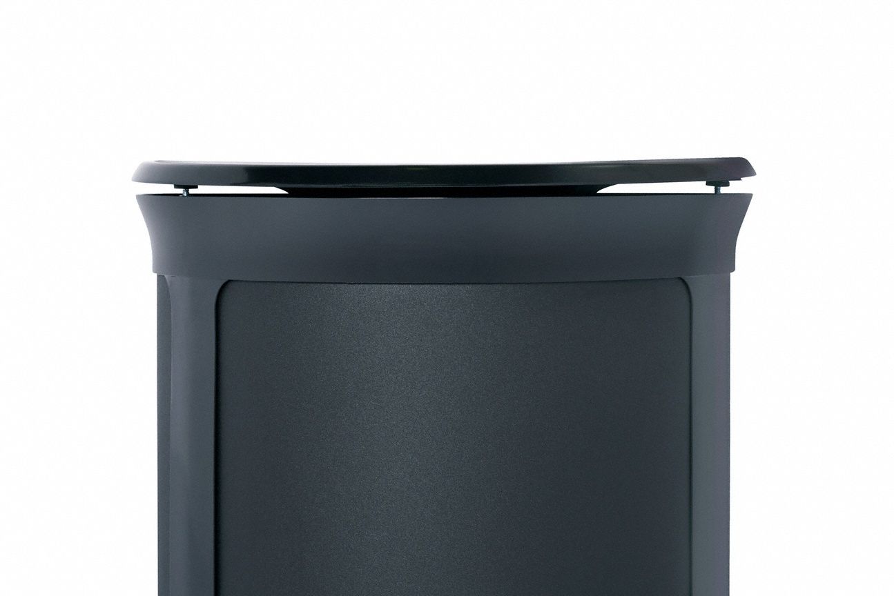 Trash Can Blk 23 gal Metal