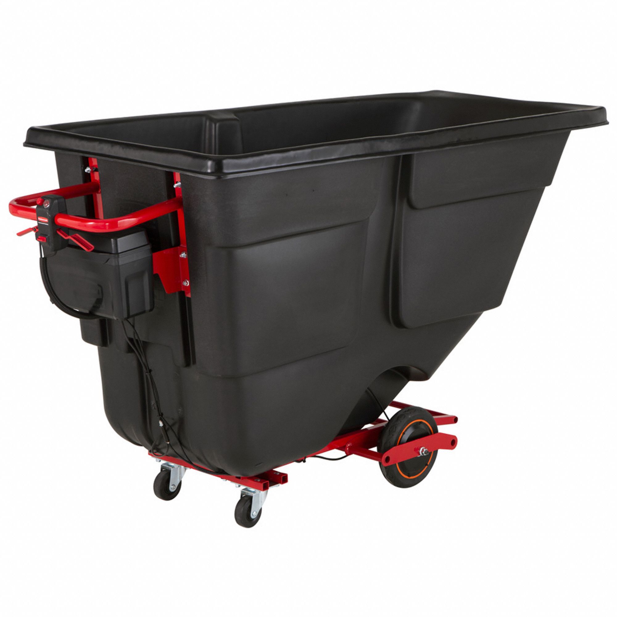 ROTOMOLDED TILT TRUCK, 1 CU YD CUBIC FOOT CAPACITY, SWIVEL, BLACK