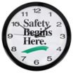 Safety Message Analog Wall Clocks