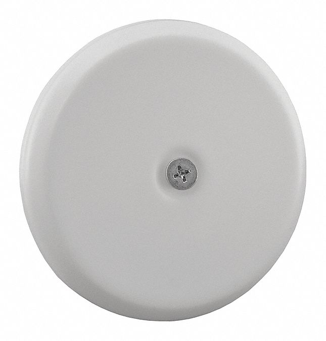 Cleanout Cover Plate, White Flat, 7-1/4"
