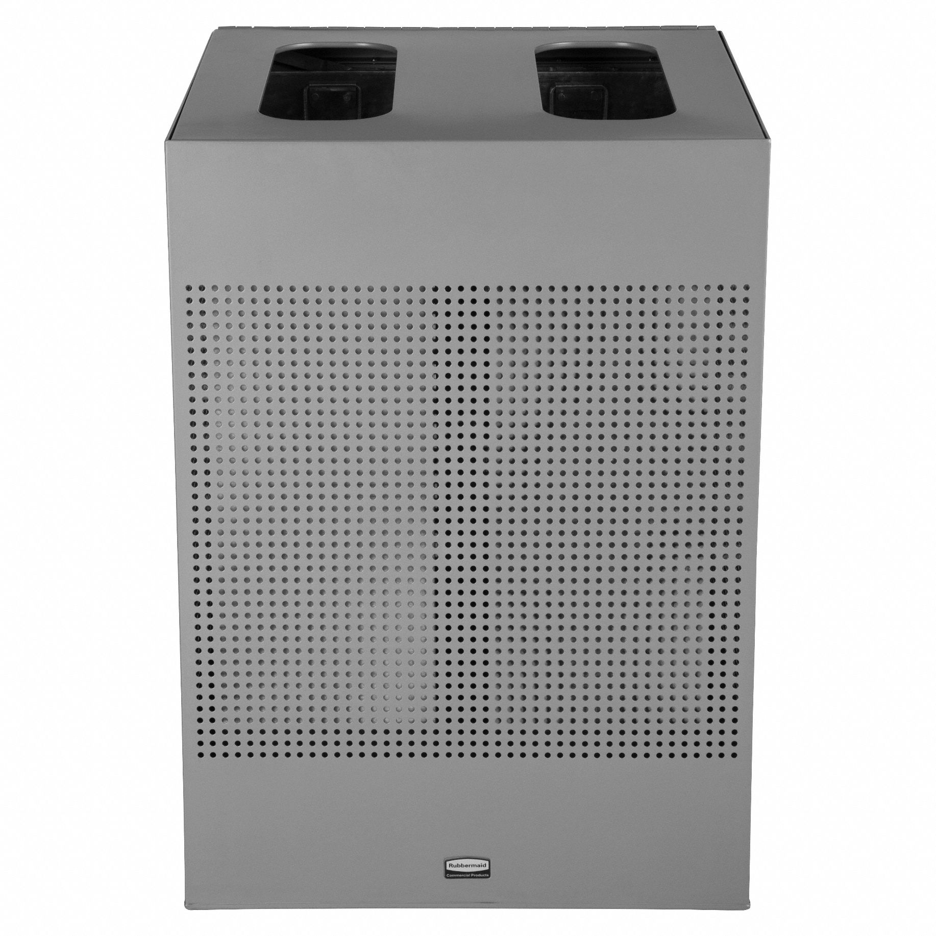 Trash Can: Steel, 34 gal Container Capacity, 21 3/4 in Overall Wd