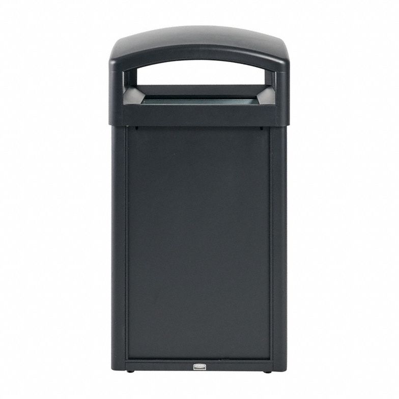 Trash Can: Square, Canopy Top, Canopy Top, 51 gal Container Capacity