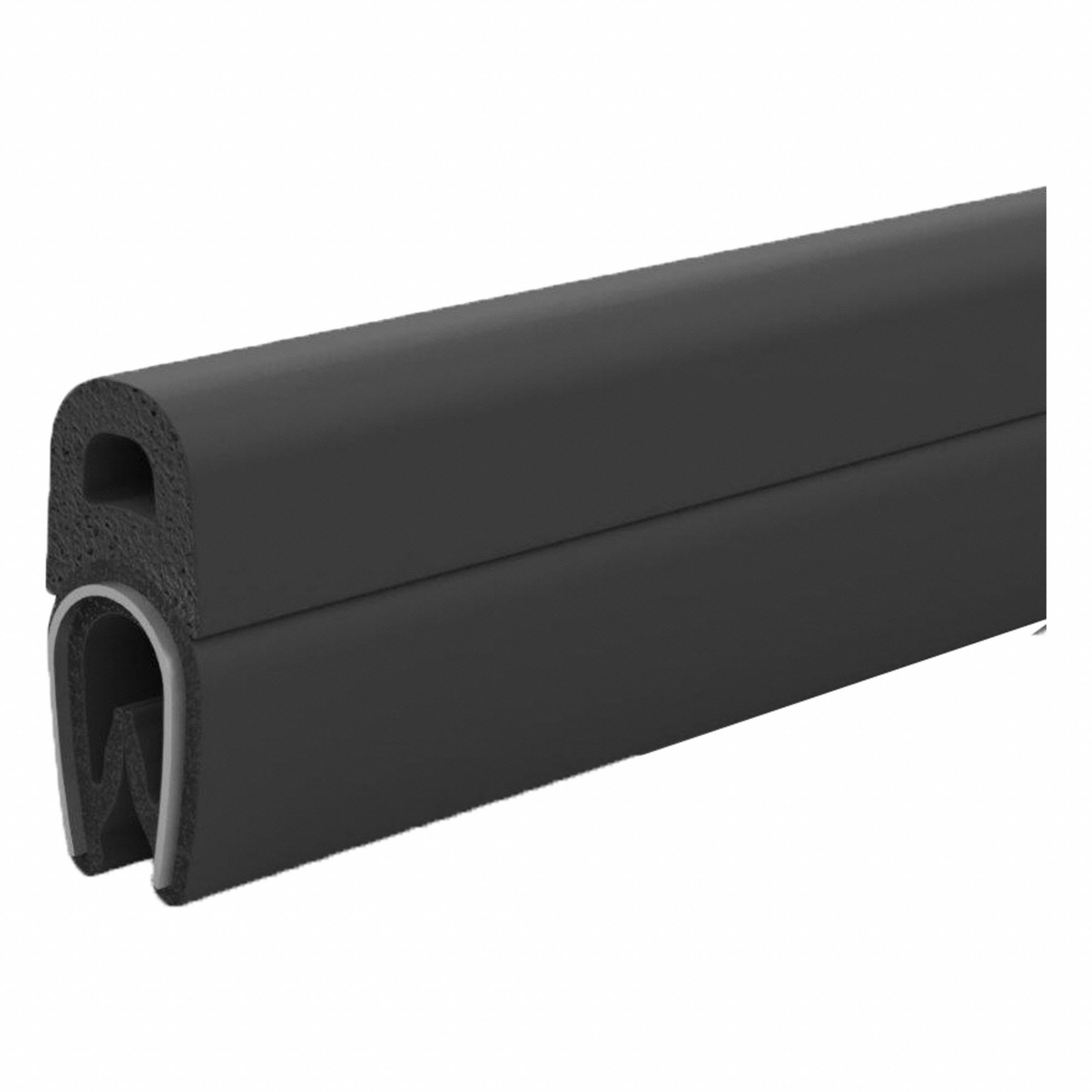 Edge Trim Seal: A, 20 m Overall Lg, PVC Outer, EPDM Bulb, For 2 mm Material Thick - Max