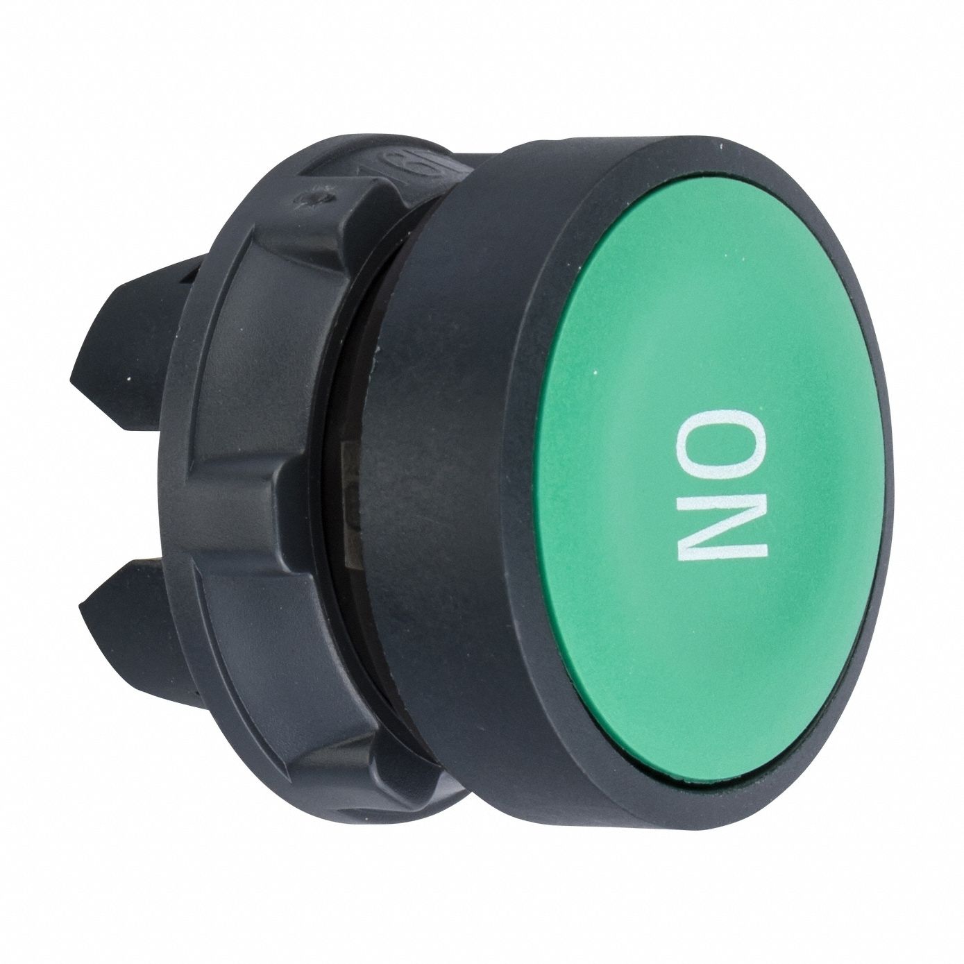 Flush Push Button: Green, 22 mm Mounting Size, Non-Metallic, Momentary
