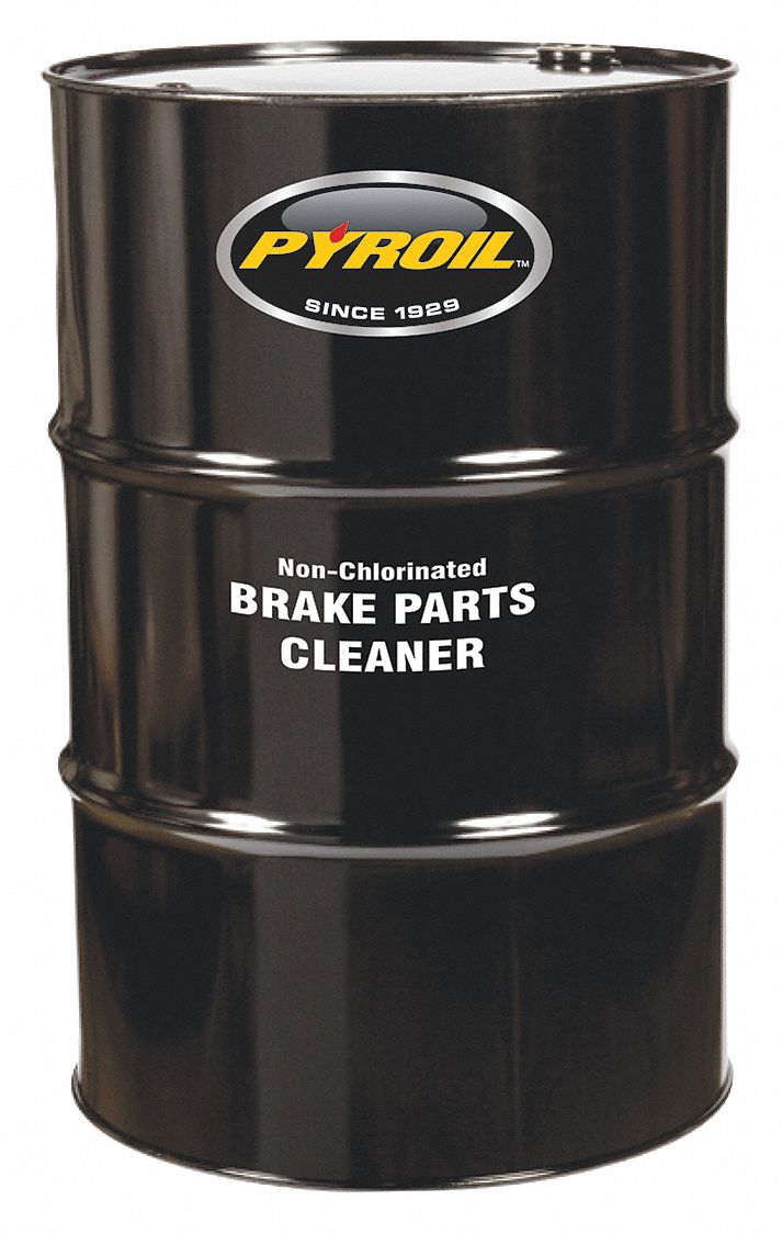 PYROIL Brake Parts Cleaner: Solvent, Liquid, Non-Chlorinated, Flammable,  Drum, 54 gal Container Size