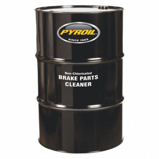 PYROIL Brake Parts Cleaner: Solvent, Liquid, Non-Chlorinated, Flammable,  Drum, 54 gal Container Size