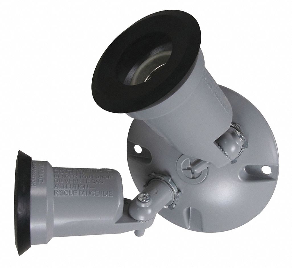 Surface, 150 W Fixture Watt, Outdoor Lampholder 21A133LT230S Grainger