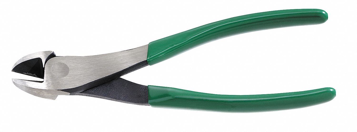 DIAGONAL CUTTING PLIER, FLUSH, STRAIGHT, ⅞ IN JAW L, 1¼ IN JAW W, 7½ IN OVERALL L