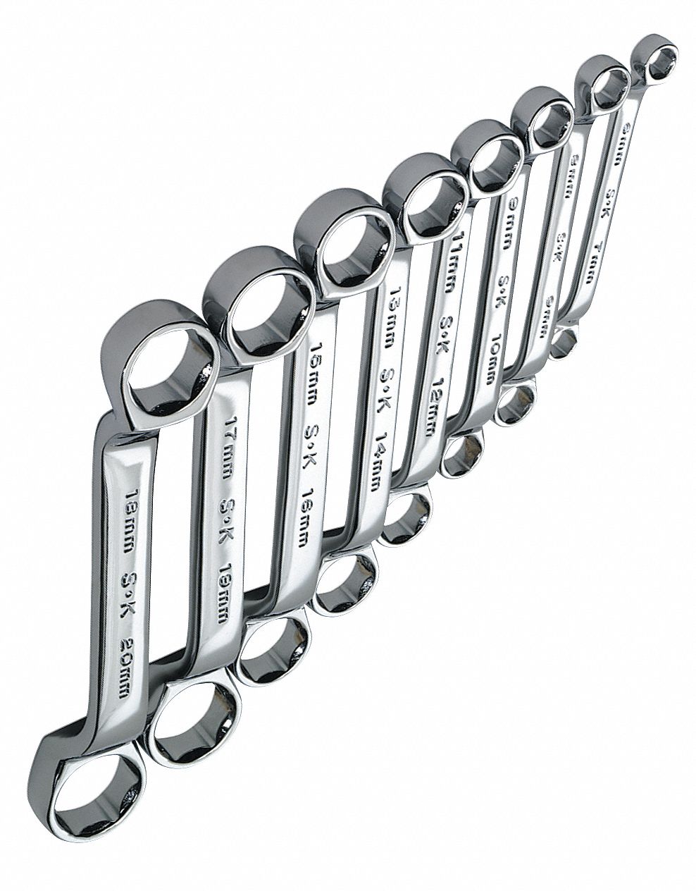 SK PROFESSIONAL TOOLS 86198 Box End Wrench Set,Chrome,Offset,Metric eBay