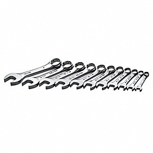 COMBO WRENCH SET,SHORT,3/8-1 IN.,11