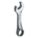 COMBINATION WRENCH, ALLOY STEEL, CHROME, 22 MM HEAD SIZE, 6 1/2 IN OVERALL L