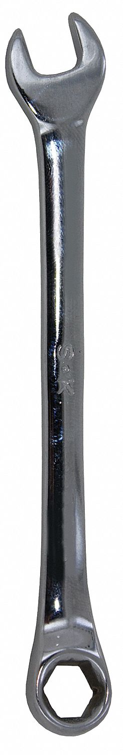 COMBINATION WRENCH, ALLOY STEEL, CHROME, 1 3/16 IN HEAD SIZE, 17 IN OVERALL L