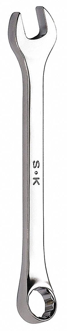 Combination Wrench: Alloy Steel, Chrome, 1 1/2 in Head Size, Offset