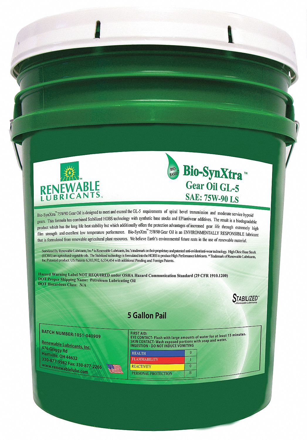 21A487 - Bio-Based High Temperature Oil 5 Gal