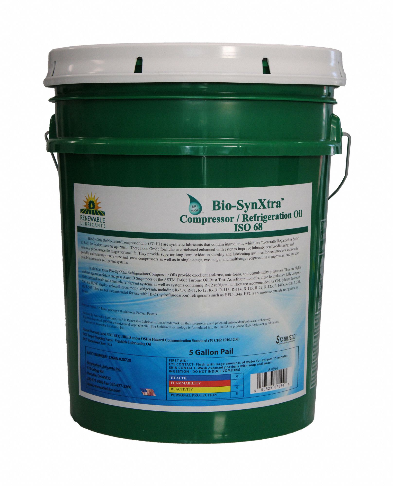 Refrigeration/Compressor Oil 5 gal Pail