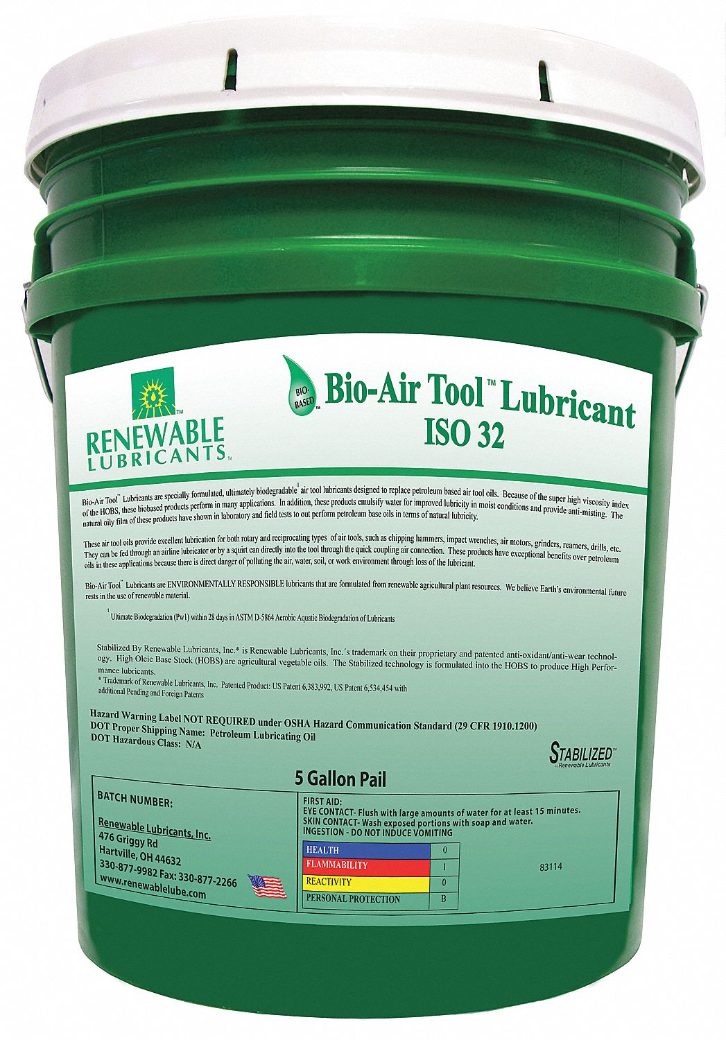 Air Tool Lubricant Synthetic Base 5 gal.