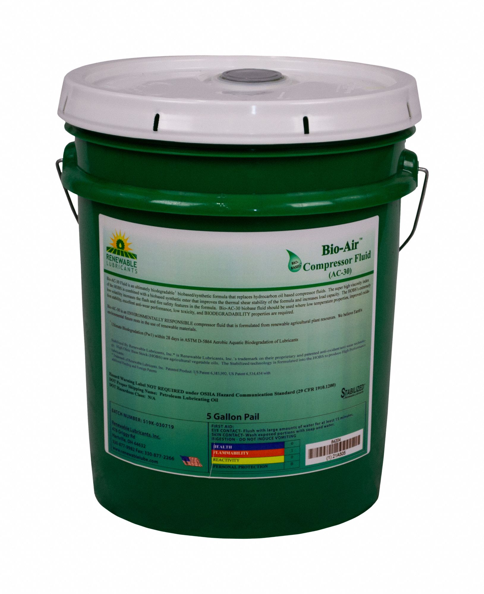 Compressor Oil 5 gal Pail 30 SAE Grade