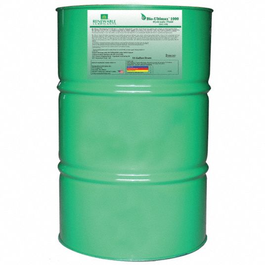 Vegetable Oil, 55 gal, Hydraulic Oil 21A51481036 Grainger
