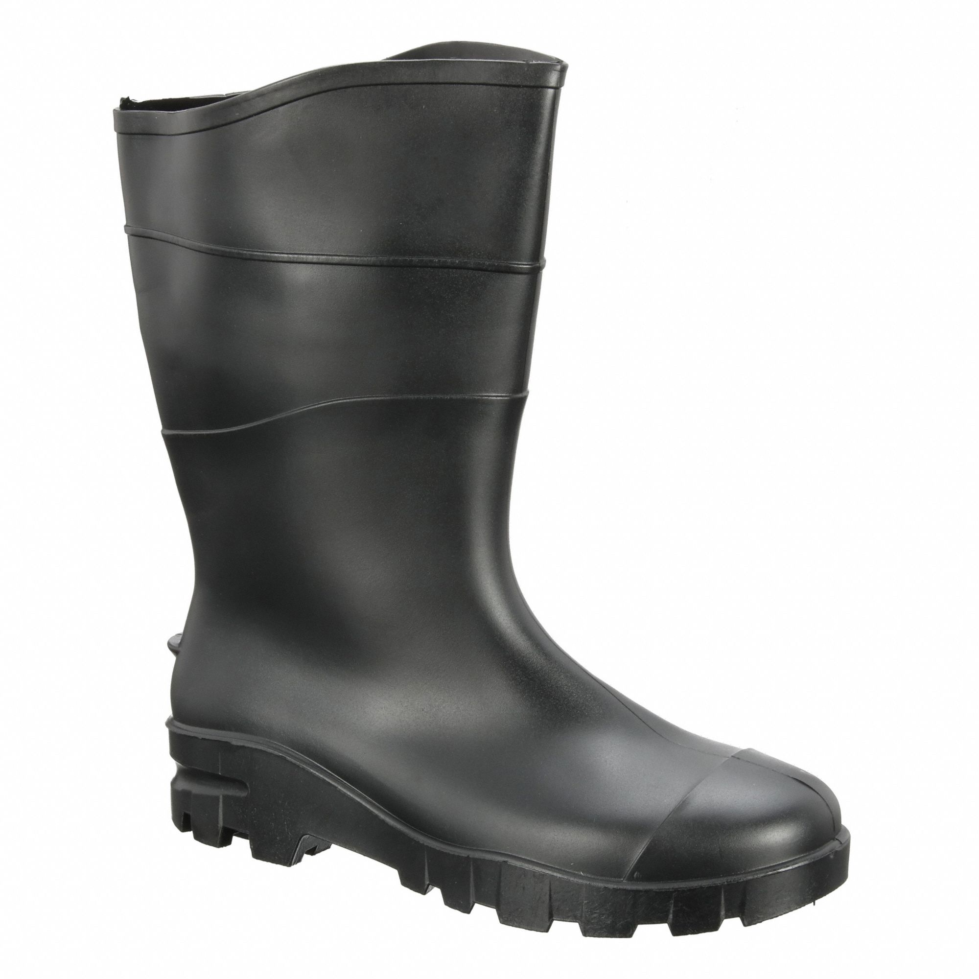 Rubber Boot: Black, PVC, PVC, Steel, Compression (C/75)/Impact (I/75), 1 PR