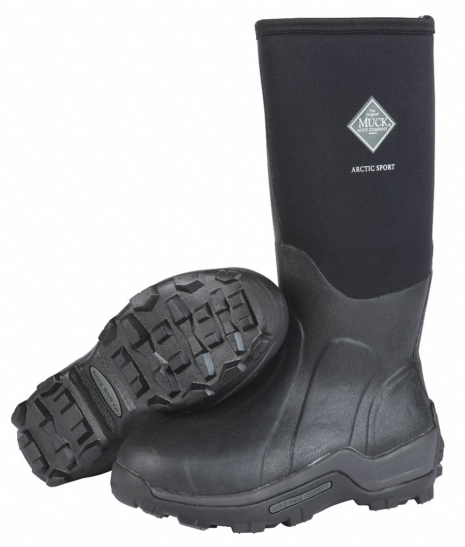 THE ORIGINAL MUCK BOOT CO. Rubber Boot, Men's, 9, Knee, Plain Toe Type ...