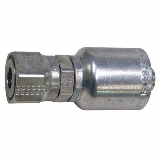 PARKER Hydraulic Crimp Fitting, Fitting Material Steel x Steel, Fitting