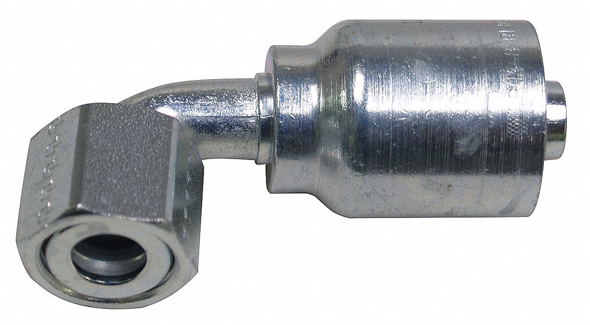 PARKER Hydraulic Crimp Fitting, Fitting Material Steel x Steel, Fitting