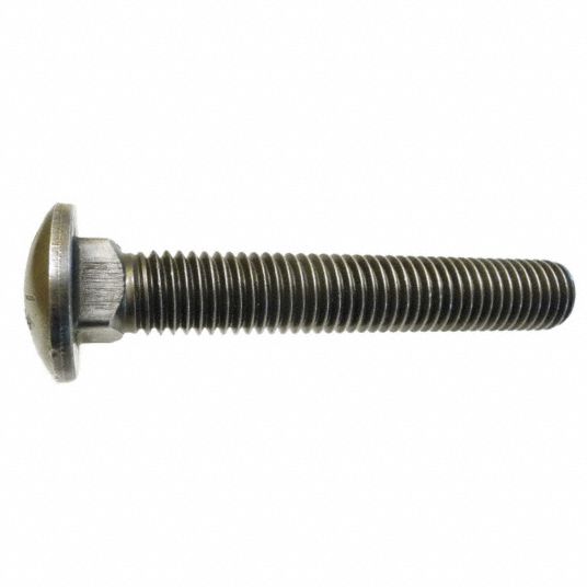 GRAINGER APPROVED 3/8"16 Steel Carriage Bolt, Grade 8, 3/4 inL, Plain