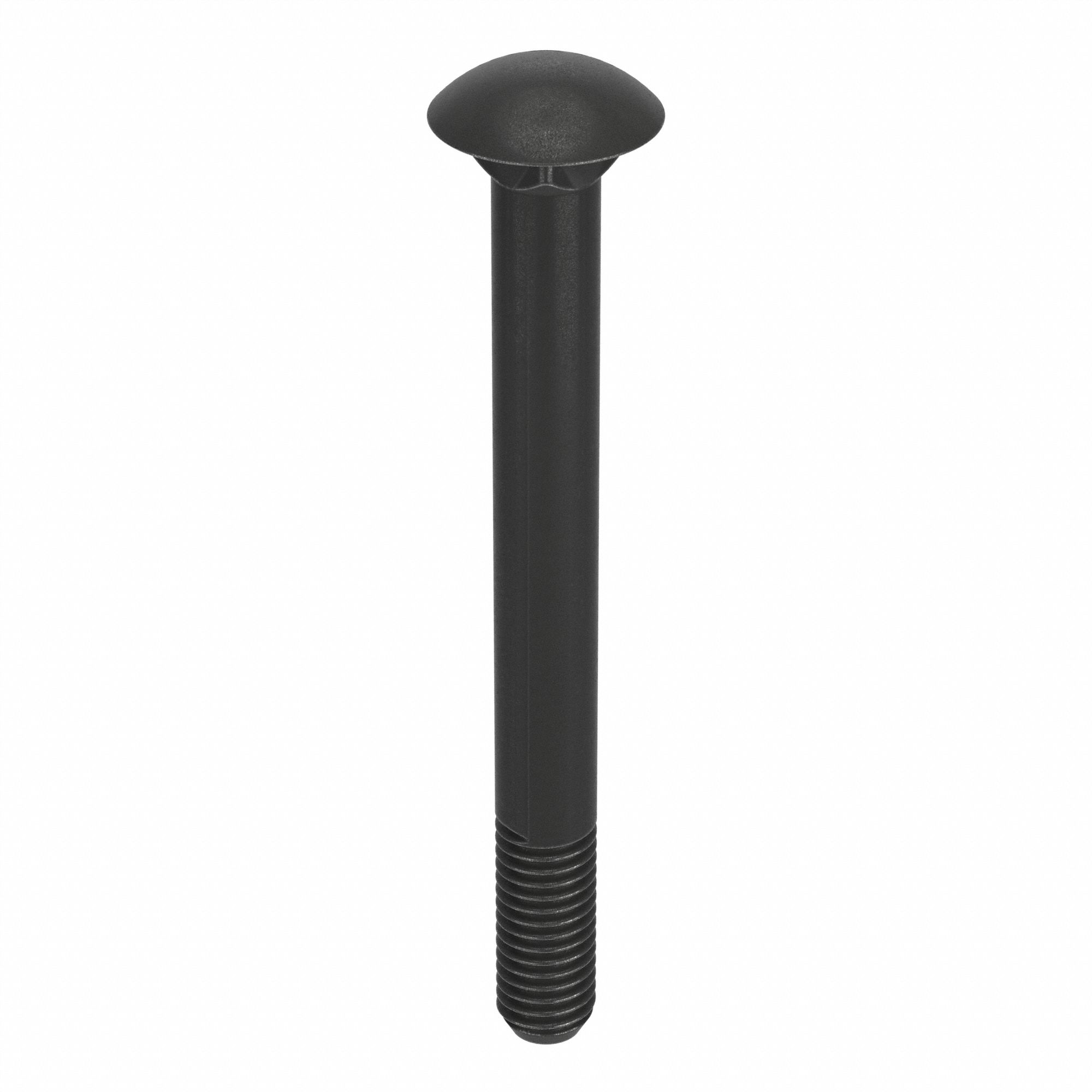 CARRIAGE BOLT, SQUARE, STEEL, GRADE 2, BLACK OXIDE, ½"-13 THREAD, 5 IN L, INCH, 2A, 10 PK