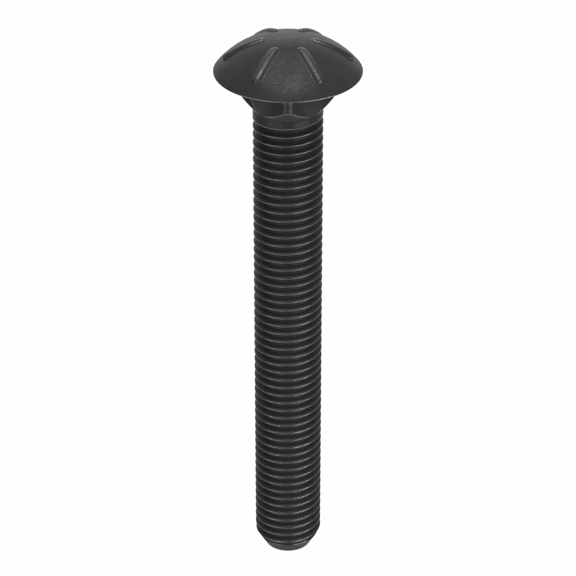 CARRIAGE BOLT, SQUARE, STEEL, GRADE 8, BLACK OXIDE, ⅝"-11 THREAD, 6 IN L, INCH, 5 PK