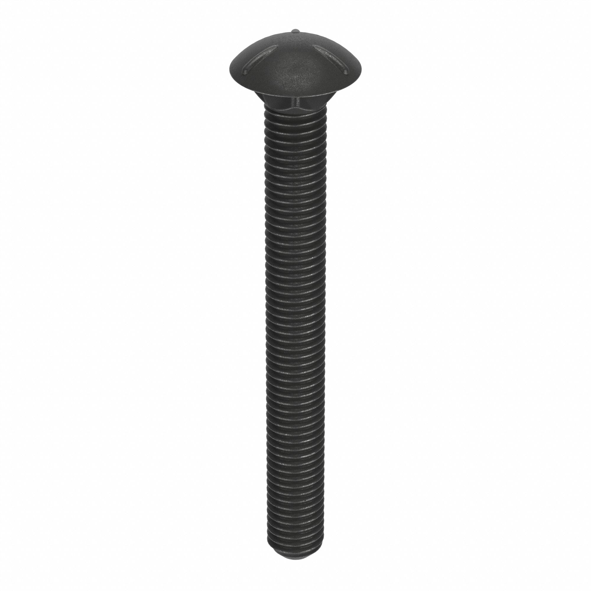 Carriage Bolt: Square Neck, 3/4"-10 Thread Size, 6 1/2 in lg, Steel, Grade 5, Black Oxide, 5 PK