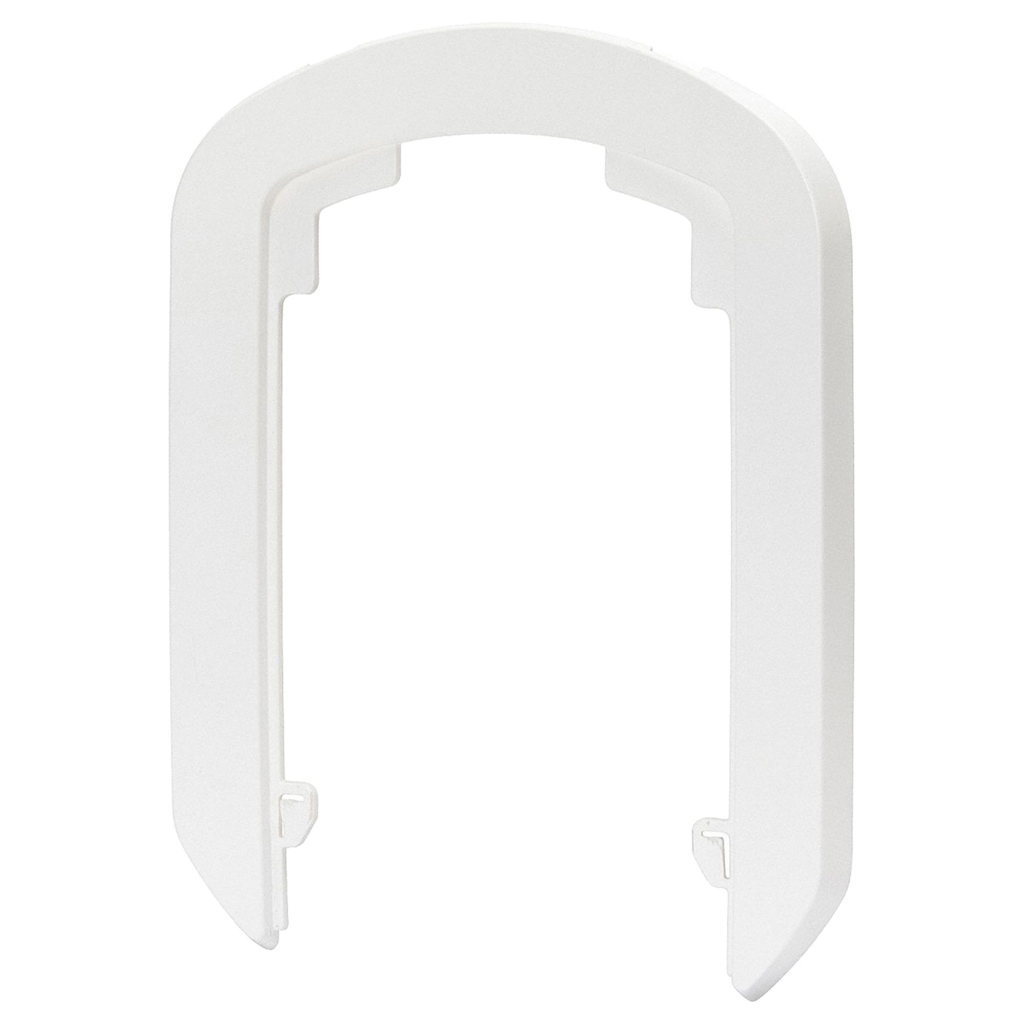 WALL PLATE,½ IN OVERALL H, 8⅜ IN OVERALL W, WHITE, 12 PK