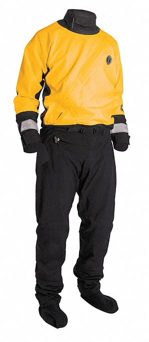 21AA22 - Water Rescue Dry Suit 2XL Hi Viz Ylw/Blk