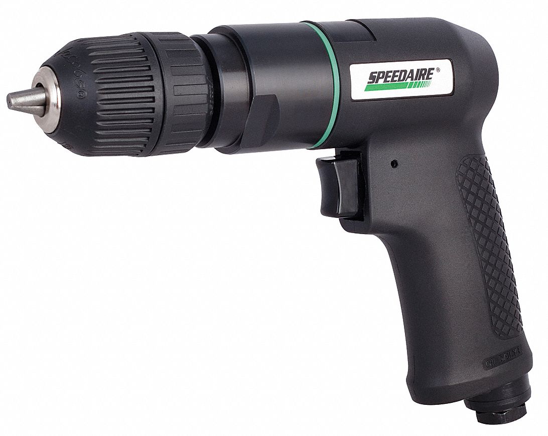 Speedaire 21AA68 Air Drill,Keyless,3/8 In,2600 RPM