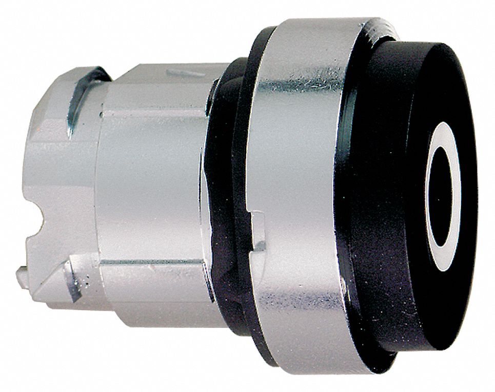 Extended Push Button: Black, 22 mm Mounting Size, Metallic, Momentary