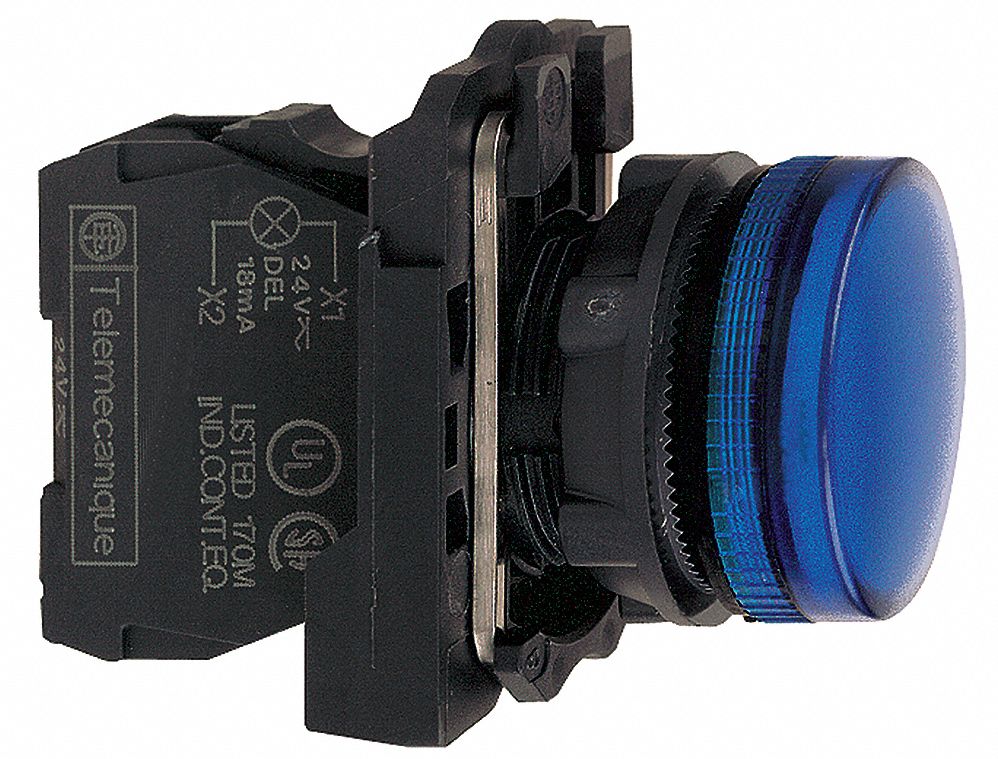 SCHNEIDER ELECTRIC Pilot Light Complete, 22 mm, 110 to 120V AC Voltage