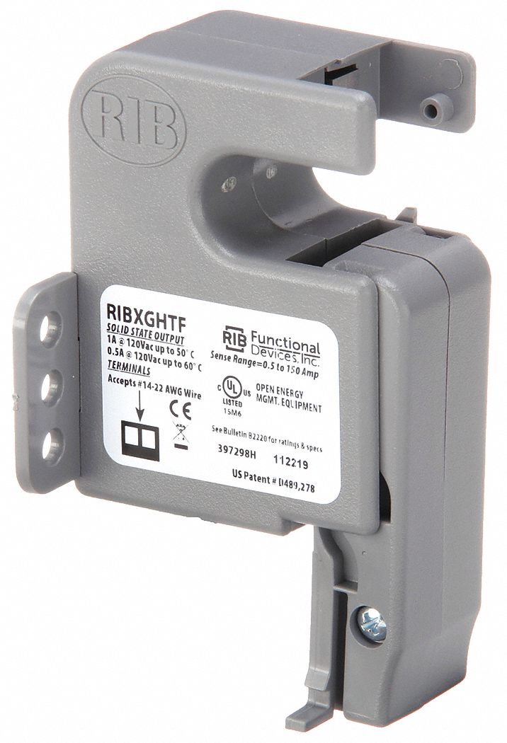 Rib Surface Mounted 1 A Current Rating Current Sensor Relay 21aj48ribxghtf Grainger 